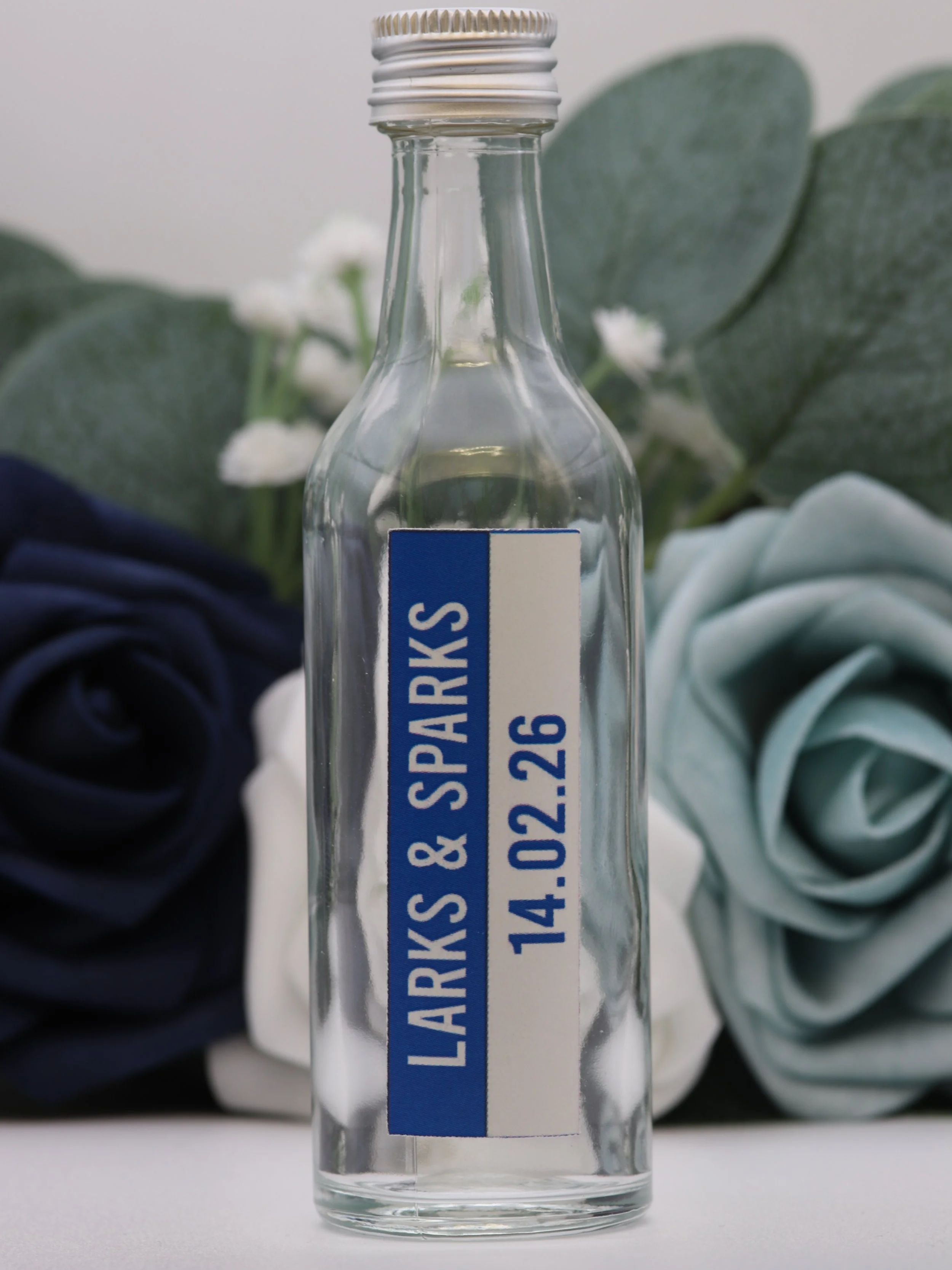 50ml Rum Style Glass Bottle - Decorated