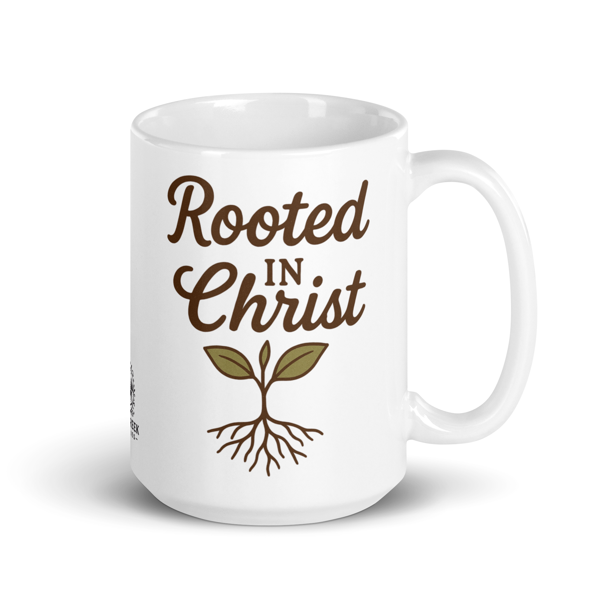 Rooted in Christ Mug | 15 oz Inspirational Christian Coffee Mug