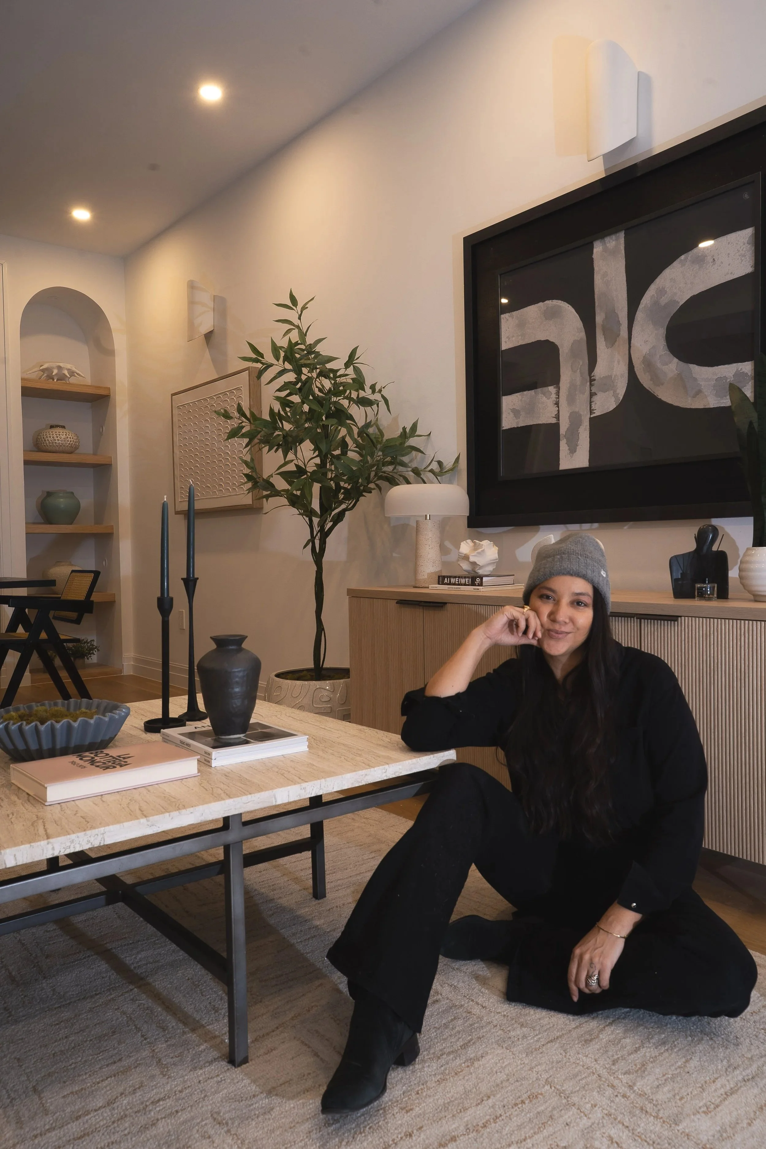 Business Owner Kat portrait in Brooklyn Townhouse staging project