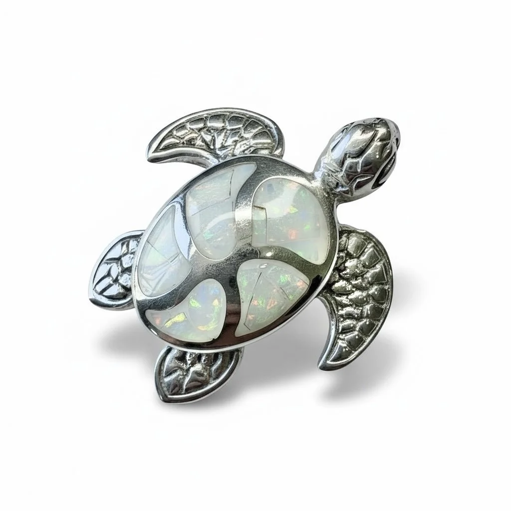 Dije de Plata Opalo de Tortuga