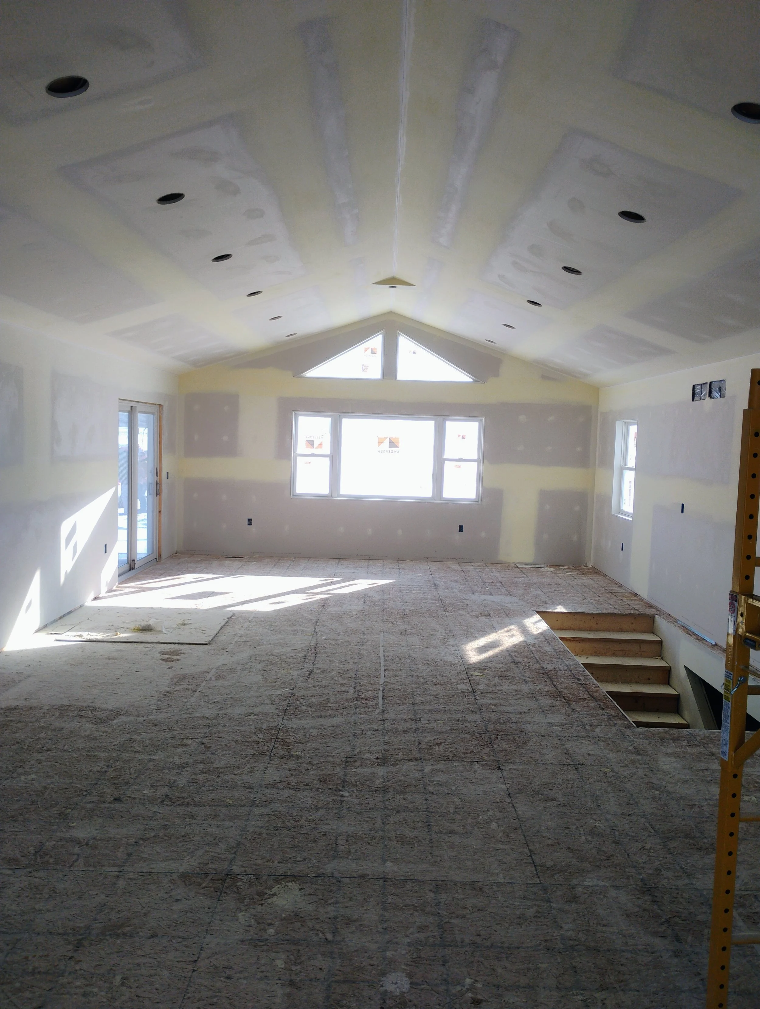 Drywall finish work.
