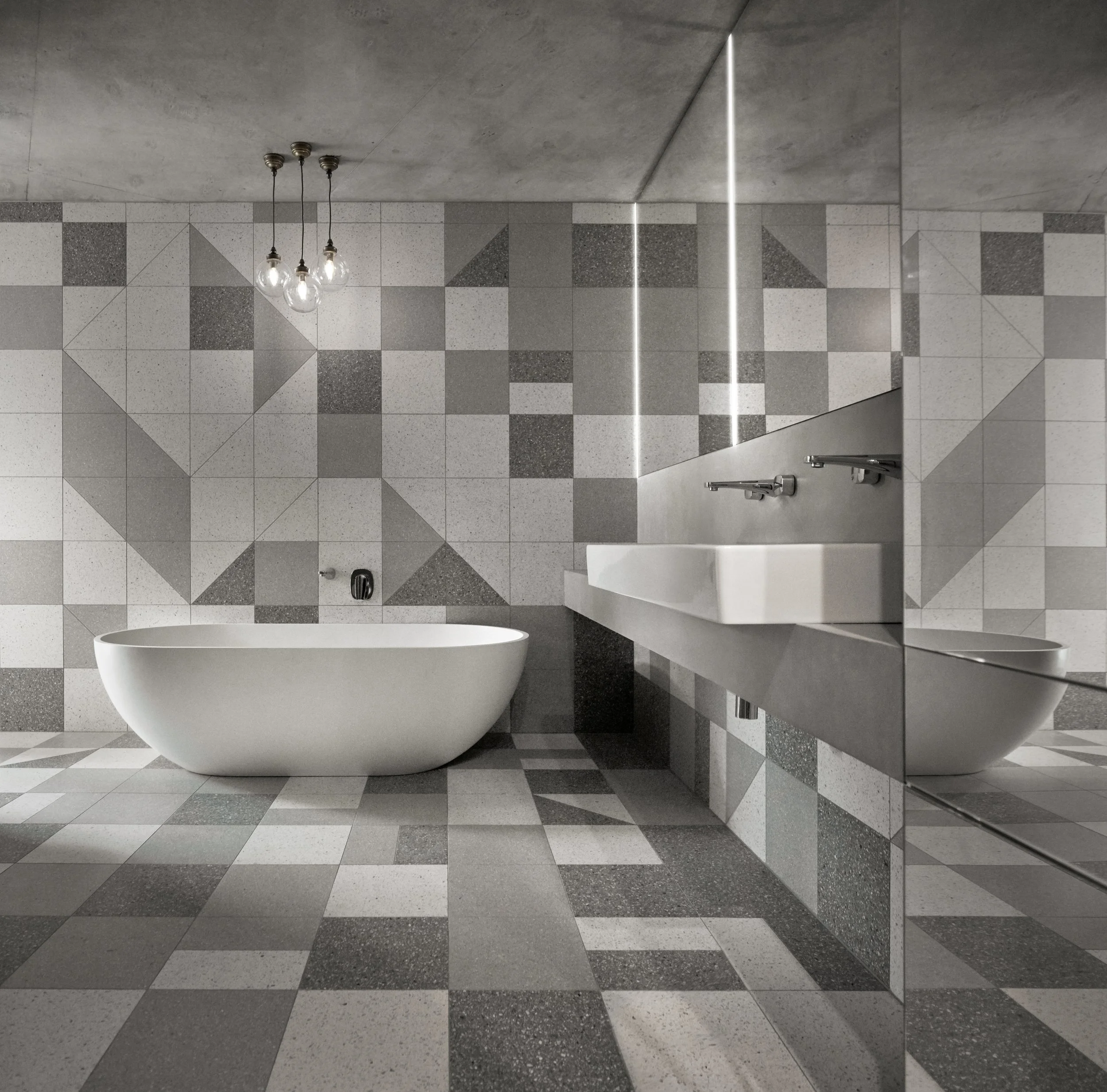Bathroom with terrazzo
