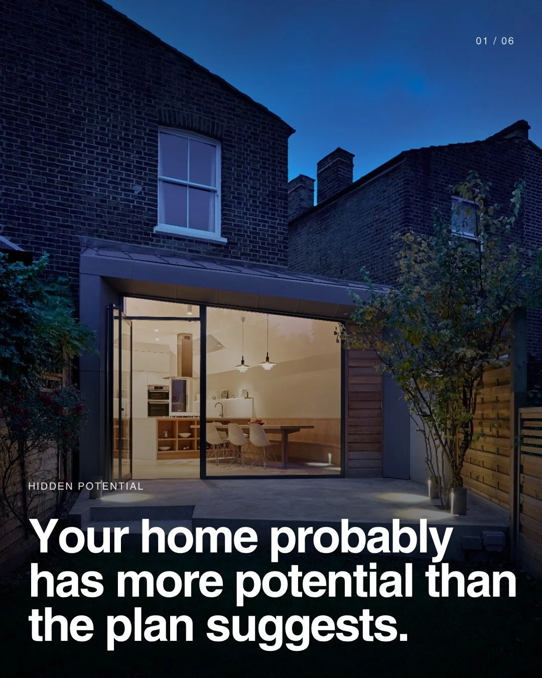 National planning policy now says something it has never said this clearly: the space above and behind an existing home is a legitimate place to build.

Mansard roofs, gaps in a roof line, corner plots, new accommodation within a garden.

For a 1950'