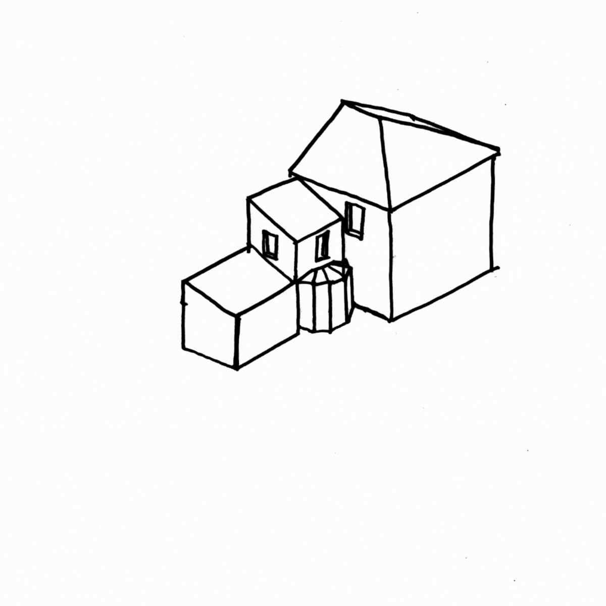 Animation of Notch House design