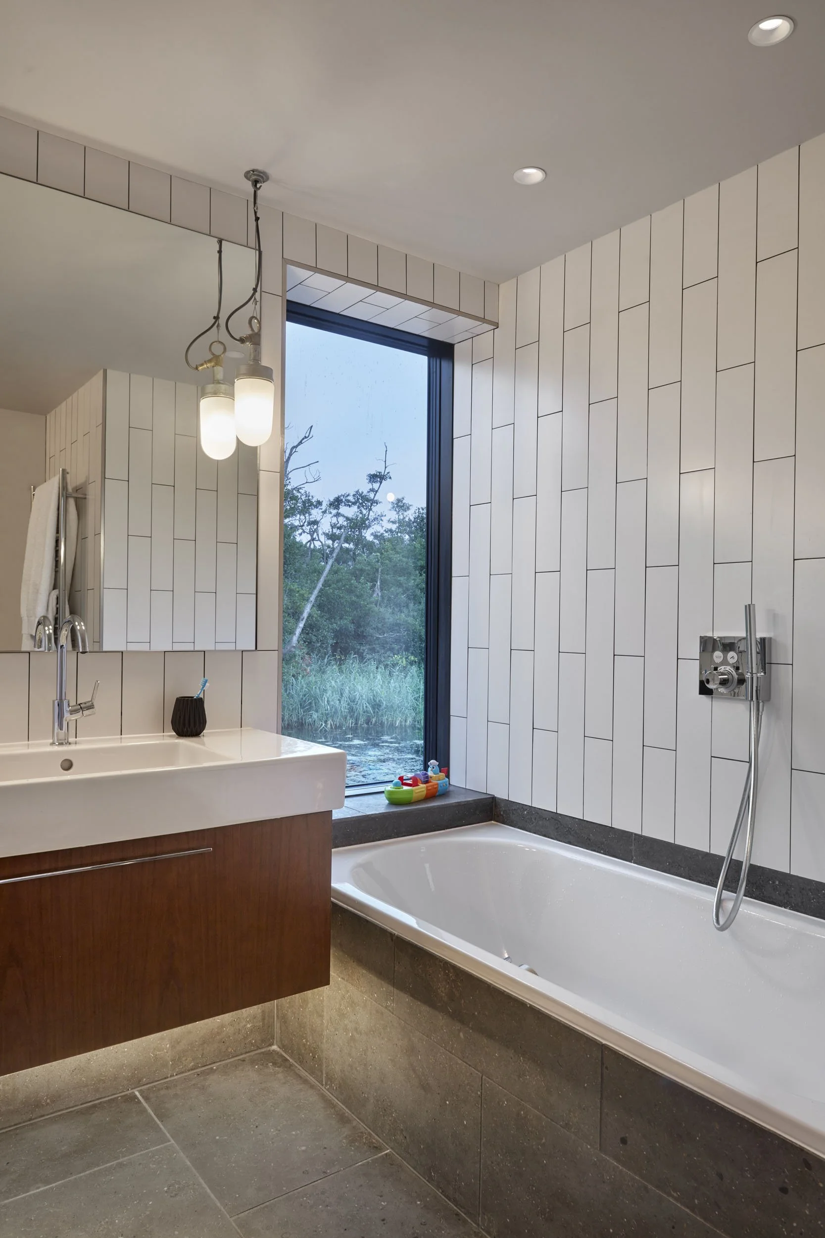 Bath with view of the Norfolk Broads