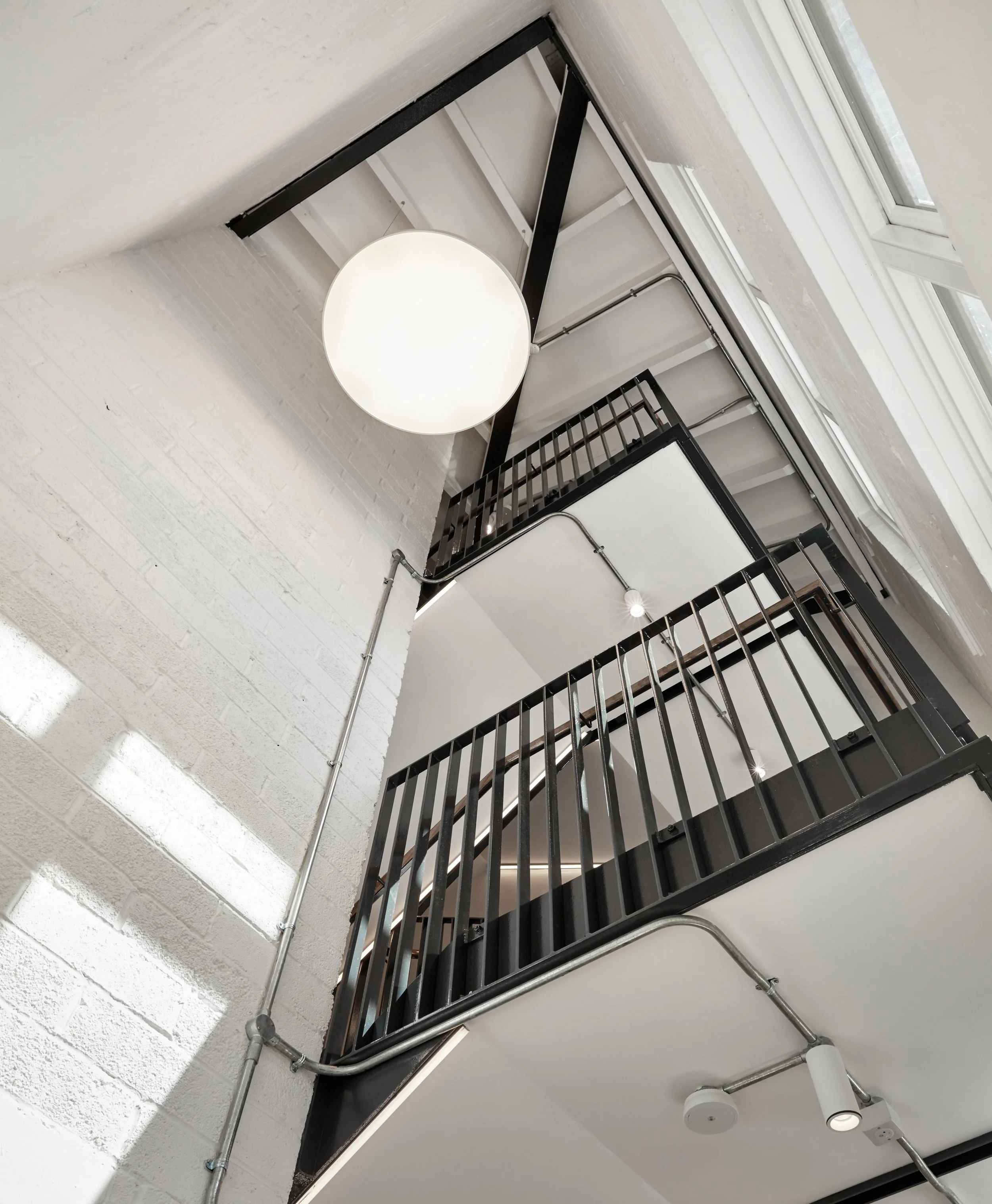 Revitalised stairwell at Long Yard