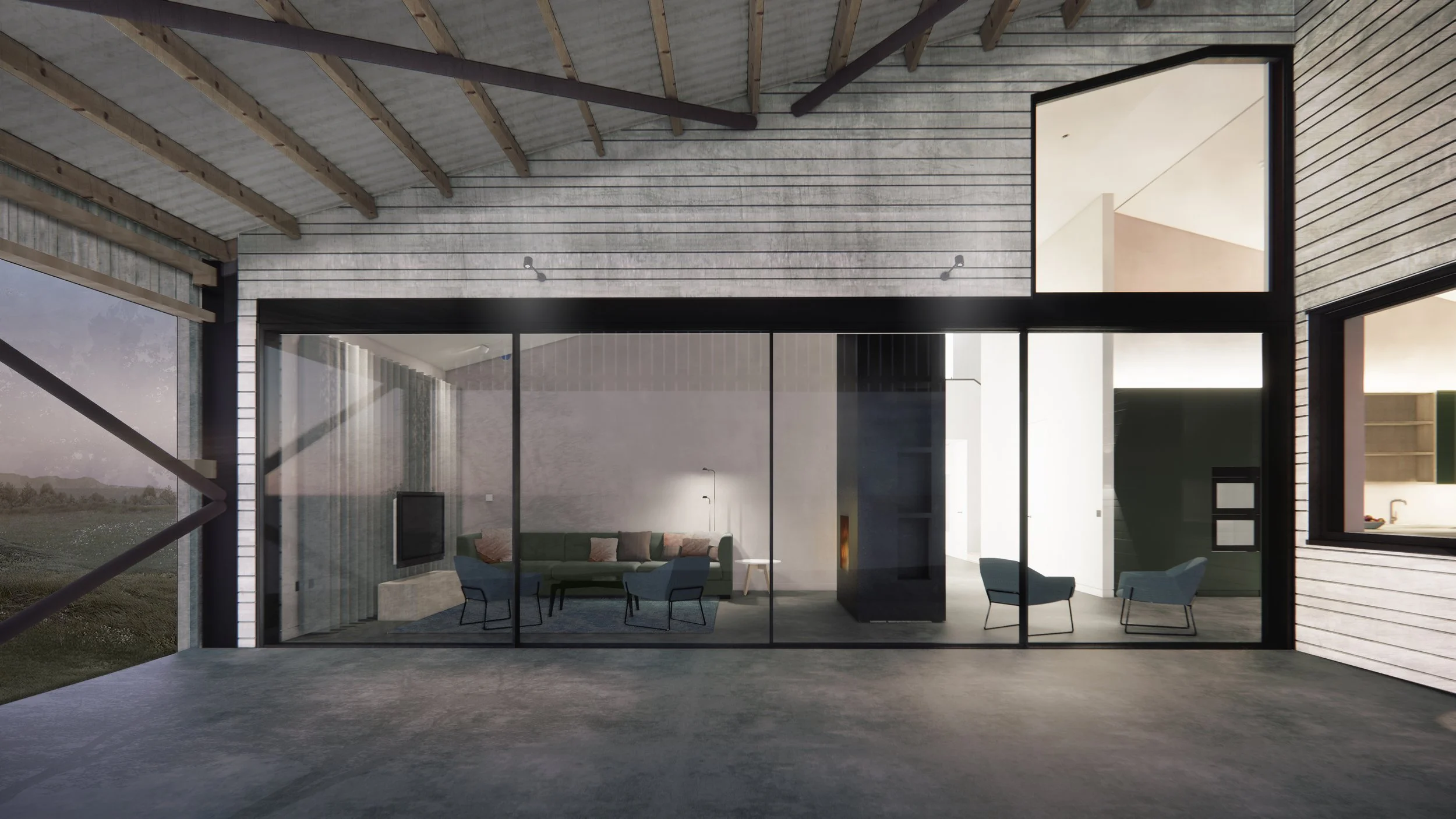 Internal view of class Q barn conversion