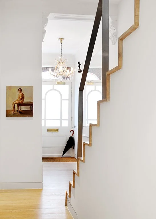Staircase and entrance to Book Tower House
