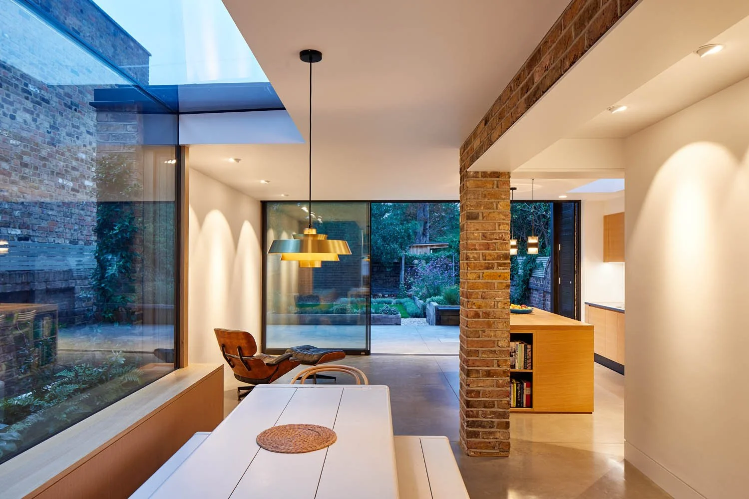 Dusk view London rear extension