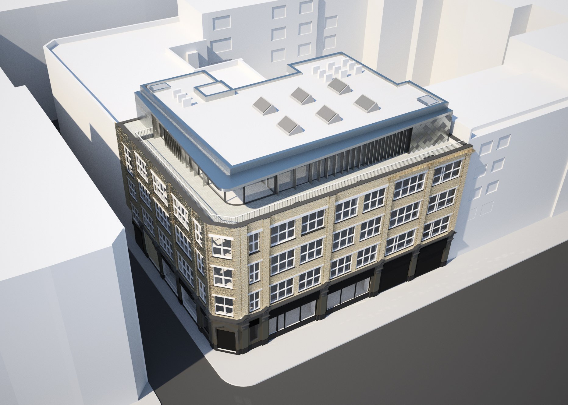 Rooftop extension BIM model Hackney
