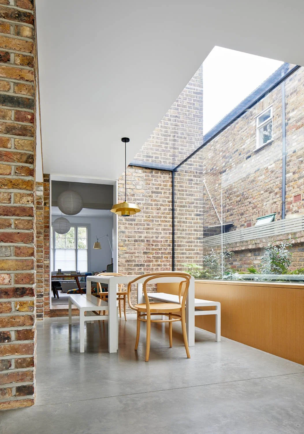 Bright airy dining area at Notch House London Fields