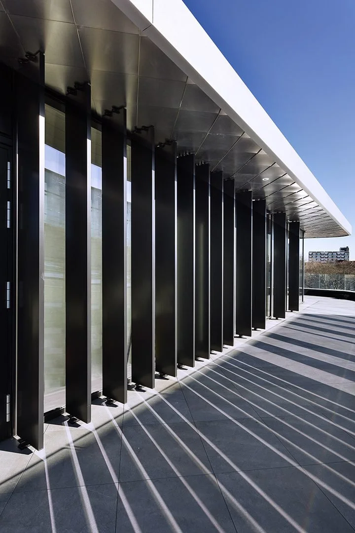 Solar shading on rooftop extension Hackney London