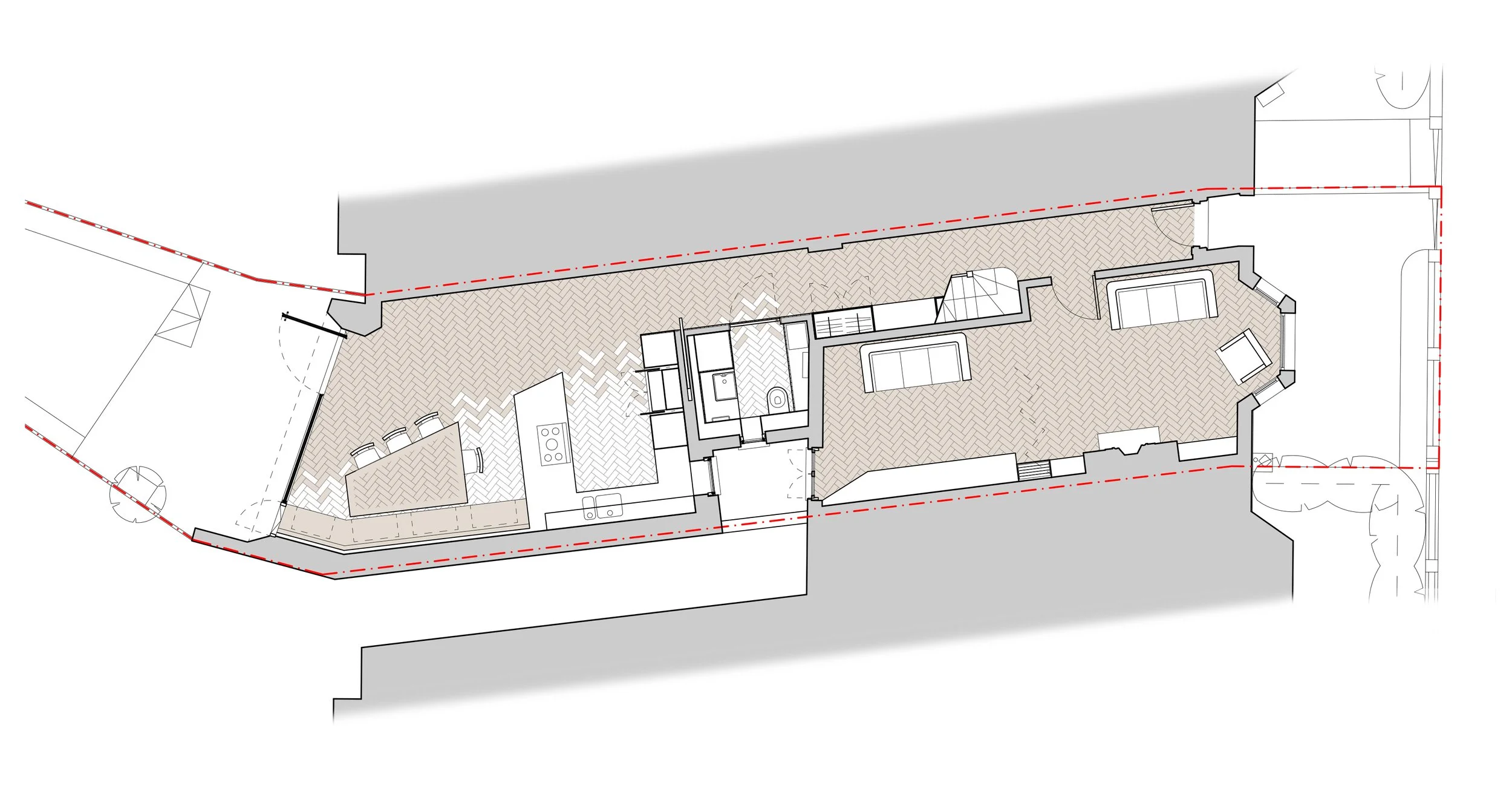 Ground floor plan Facet House extension