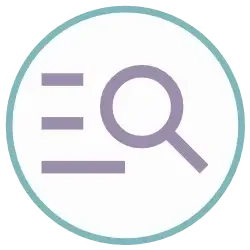 Icon depicting evaluating options