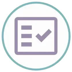 Icon depicting reviewing skills