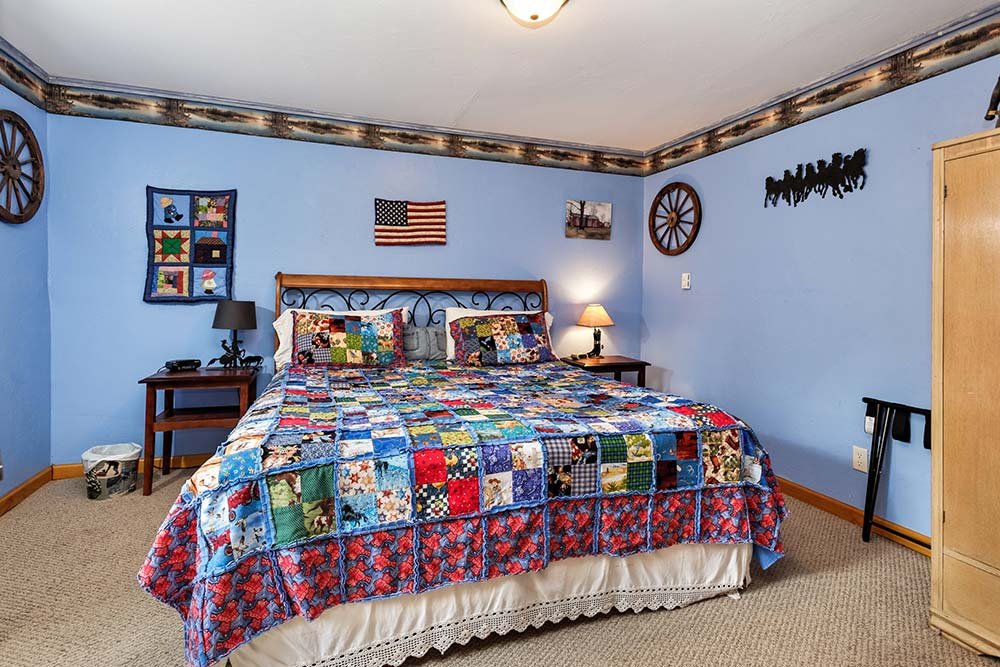 Master bedroom in downstairs barnhouse suite apartment