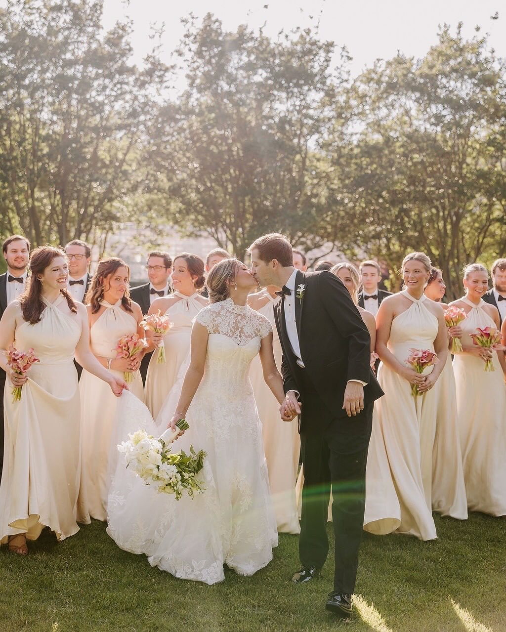 When your wedding party looks this good and the light hits just right ✨