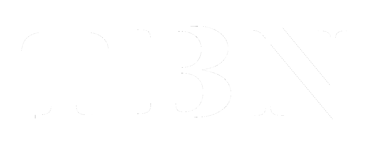 The logo of TBN, a Christian television network, displayed in black and white.
