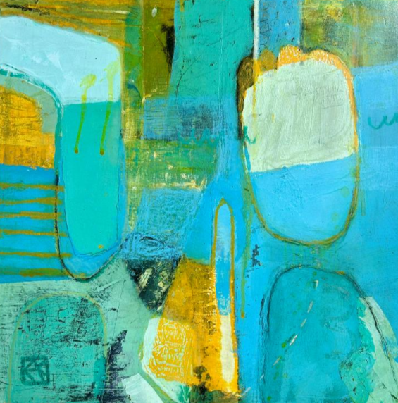 **UNMAPPED TERRITORY: 12” X 12” 
Mixed media acrylic, collage on board