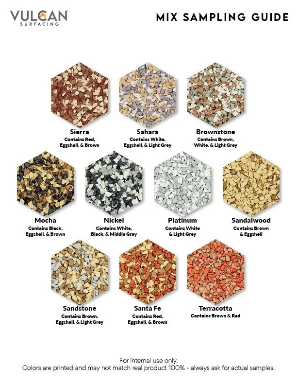 Vulcan Surfacing / Rubaroc - Color Mix Guide