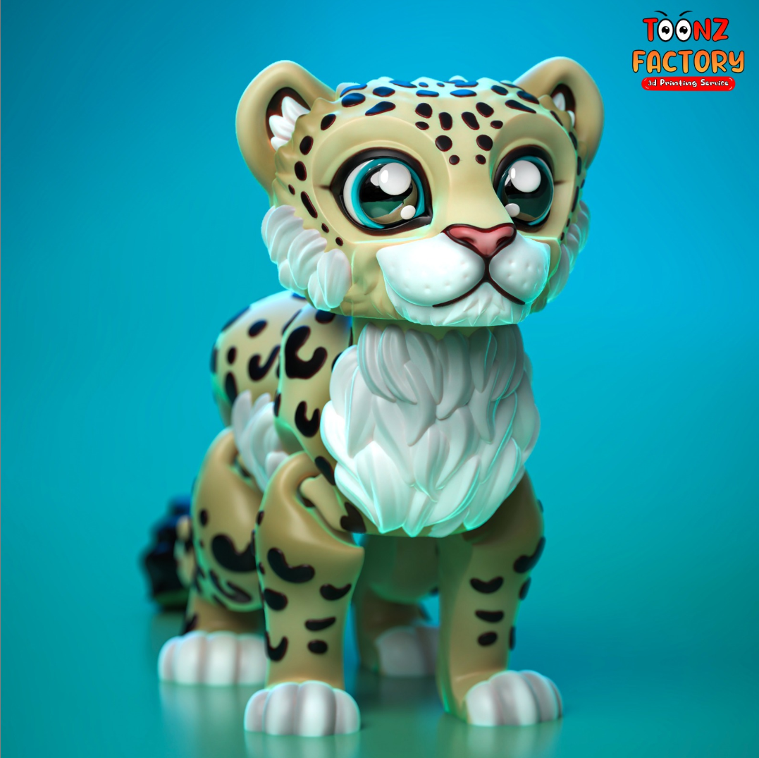 snow leopard earrings