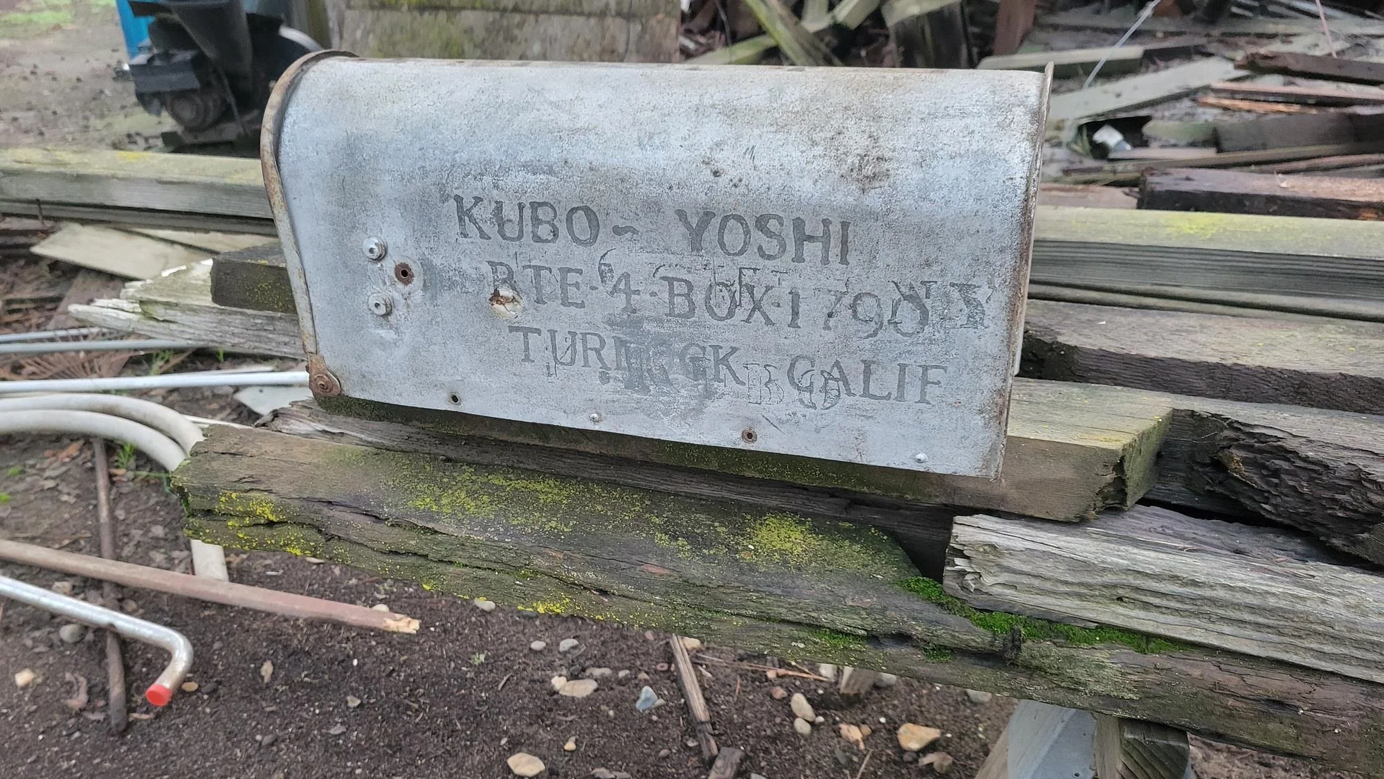 Yoshi’s original mail box captured during a shoot at the Kubo family farm.