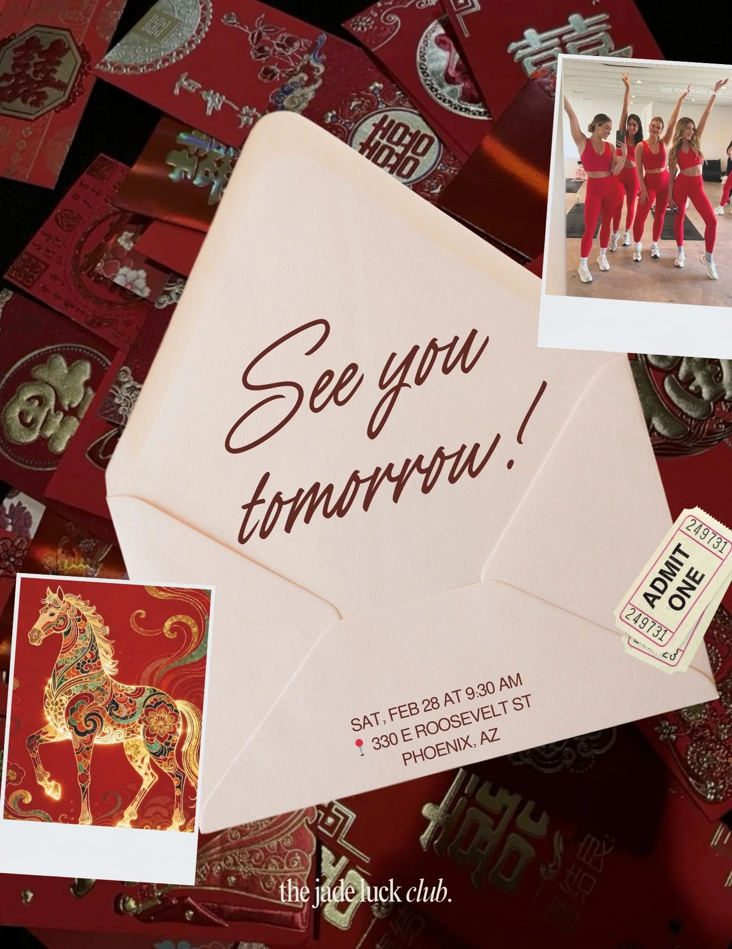 TOMORROW 🧧✨

📍 330 E Roosevelt St, Phoenix @centralartsmarket 
🚪 Doors 9:30 AM
🧘&zwj;♀️ Class starts 9:45 AM sharp
🅿️ Street parking

What to bring:
&bull; A mat
&bull; Water
&bull; Optional dress code: red, gold, champagne, or warm neutrals to 