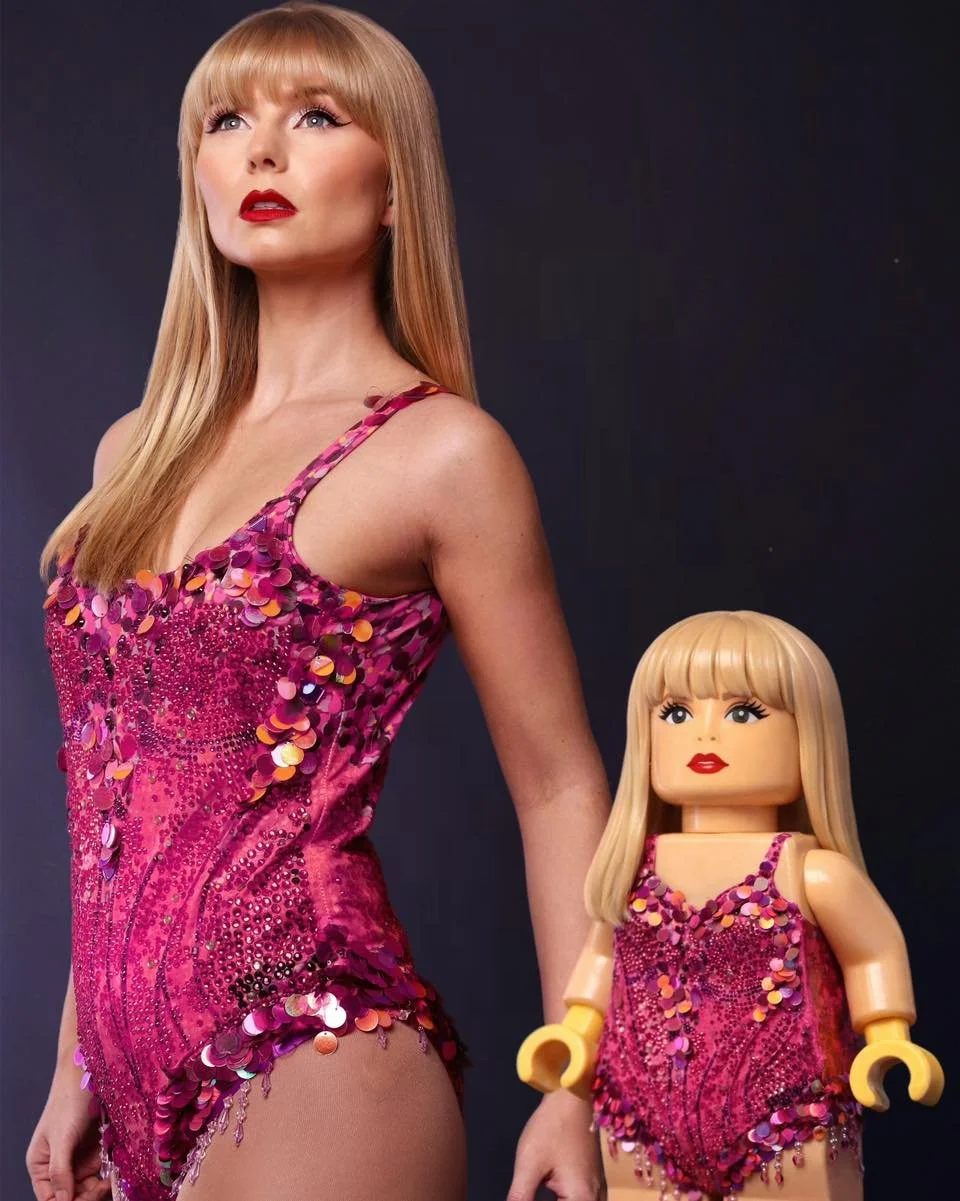 Rate my mini me Lego piece? 😆🤣😅 unsure it would catch on 🤔 
.
.
.
#minimelego #ailego #taylorswiftlego #tributetotaylorswift