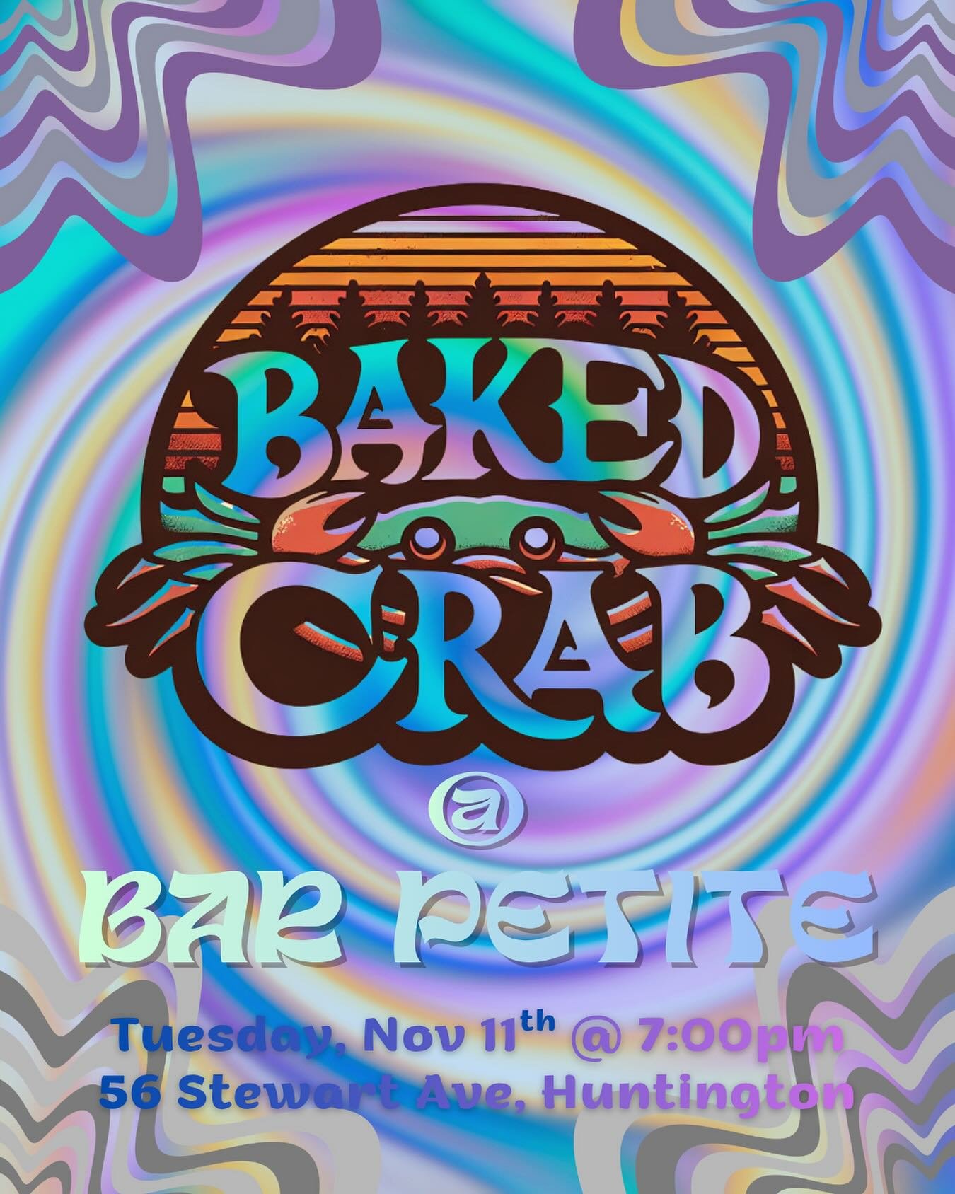 🎶Baked Crab back at @barpetite_li 11/11 @7pm, come on down and join us for some great 🎸🎹🍷