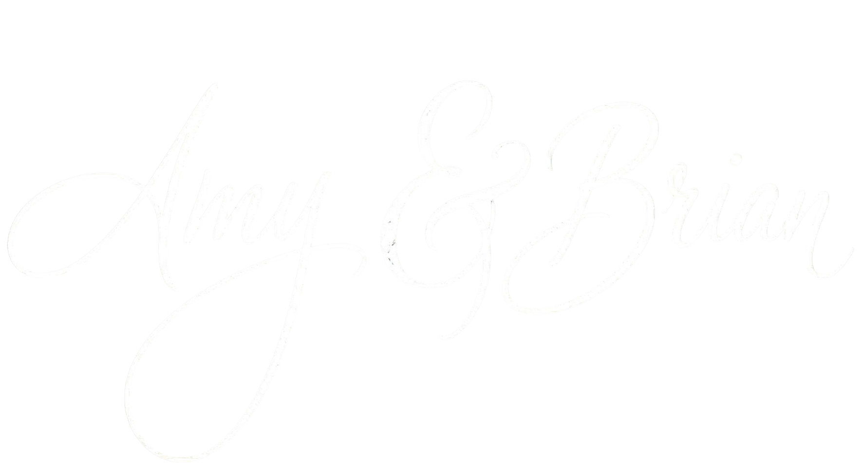 The logo features the text "Amy & Brian" in elegant white cursive font on a black background.