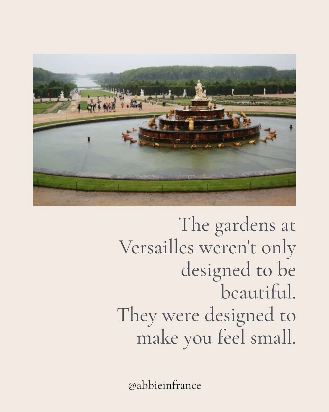 Fifty days until our move to France! 
-
I wrote my Master&rsquo;s thesis on the intermingling of garden and theater in 17th century France. What I learned is that these gardens  weren&rsquo;t simply designed &mdash; they were specifically choreograph