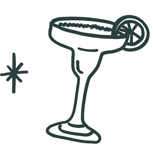 doodle drawing of a cocktail drink