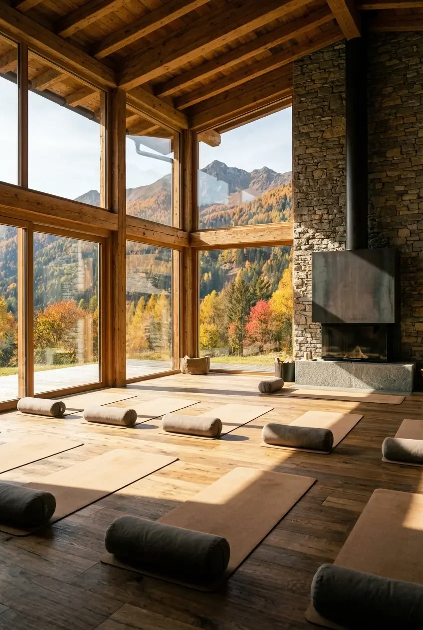 Yogaraum: Herbst Yoga Retreat in den oesterischen Alpen