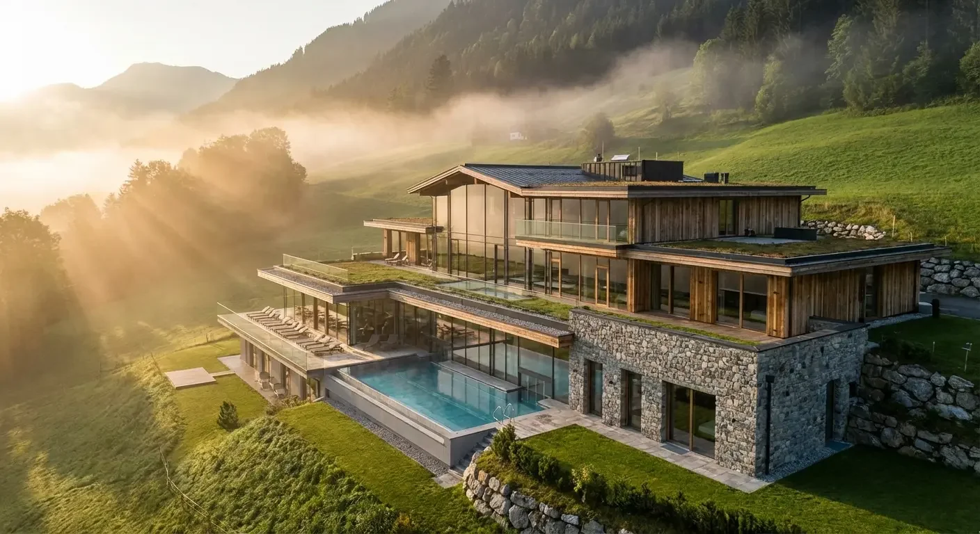 Bio Yoga Retreat Hotel in den Alpen mit Aussicht