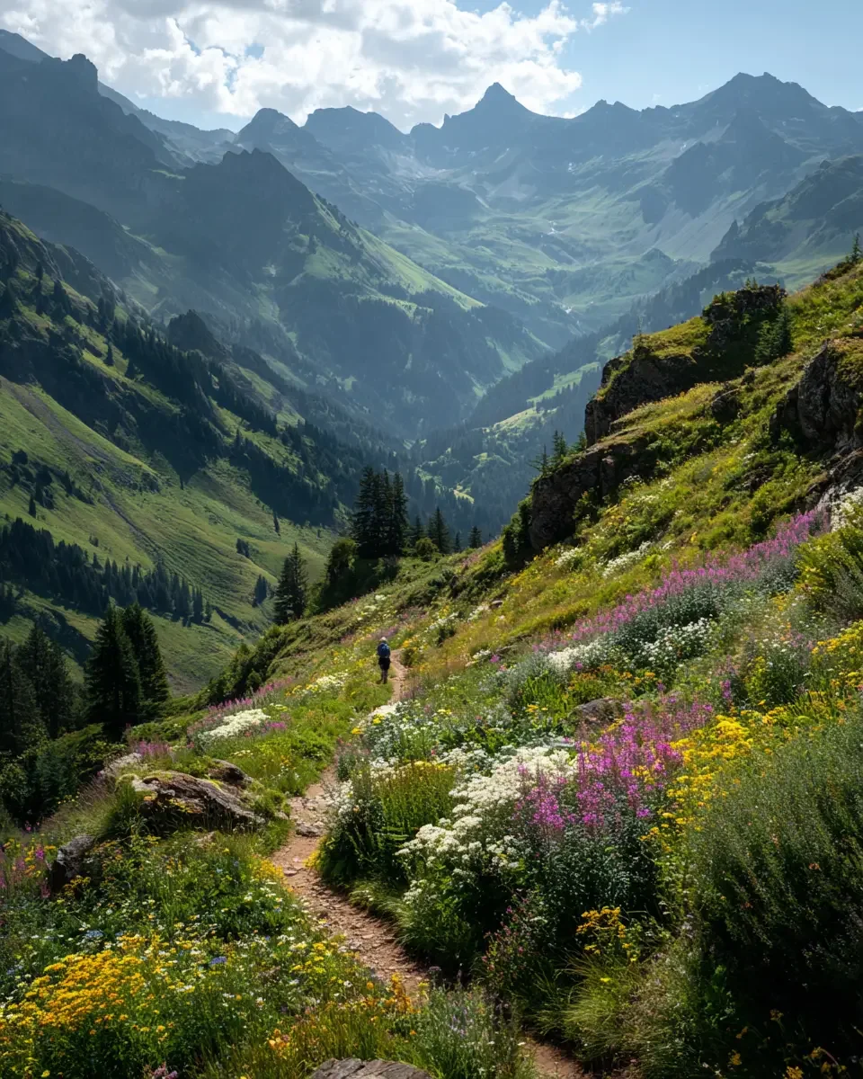 Oersterreich Alpen Berge Wandern greune Weisen