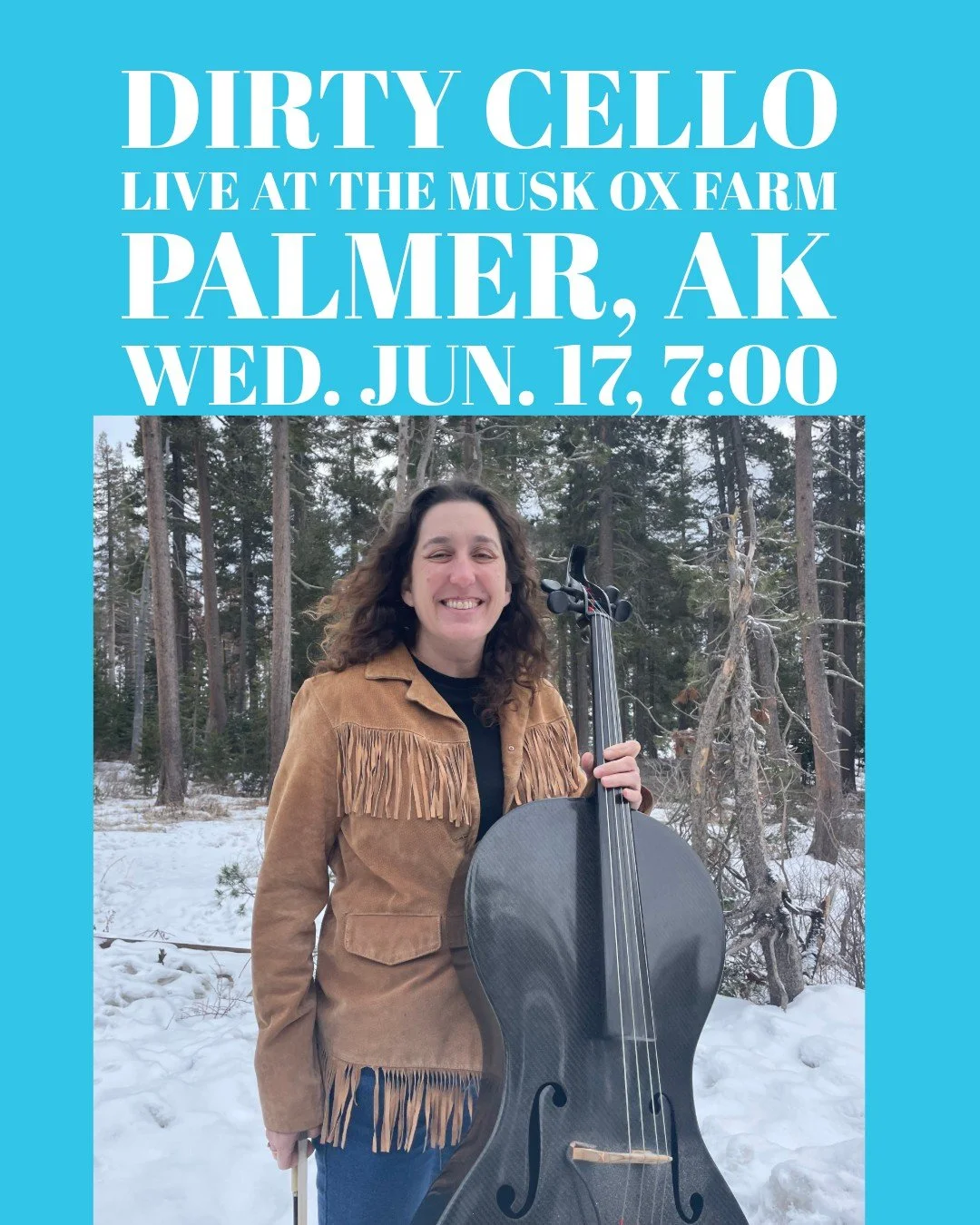 We're coming back to Alaska.. to play at a musk ox farm! 

#palmerak #dirtycello #muskox