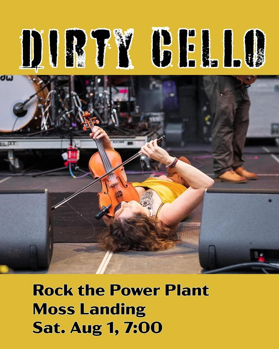 Rock the Power Plant!
This Saturday, Aug 1 at 7 pm
Featuring: Dirty Cello
Tickets: $20
Power Plant Coffee in Moss Landing
Outdoors on a beautiful summer evening
Tickets: NotLoudConcerts.com
