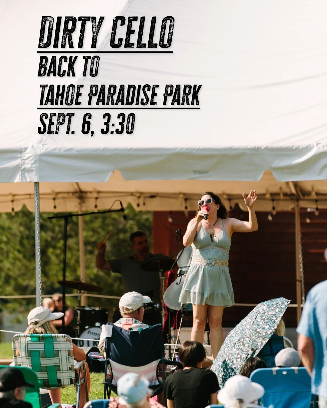 One of our favorite spots in Tahoe!
Have you been to the hidden gem that is Tahoe Paradise Park?

Sept 6 at 3:30 
Dirty Cello at Tahoe Paradise Park 
Summer Concert Series
Come enjoy a free concert at the stunning Paradise Park with a beautiful beach