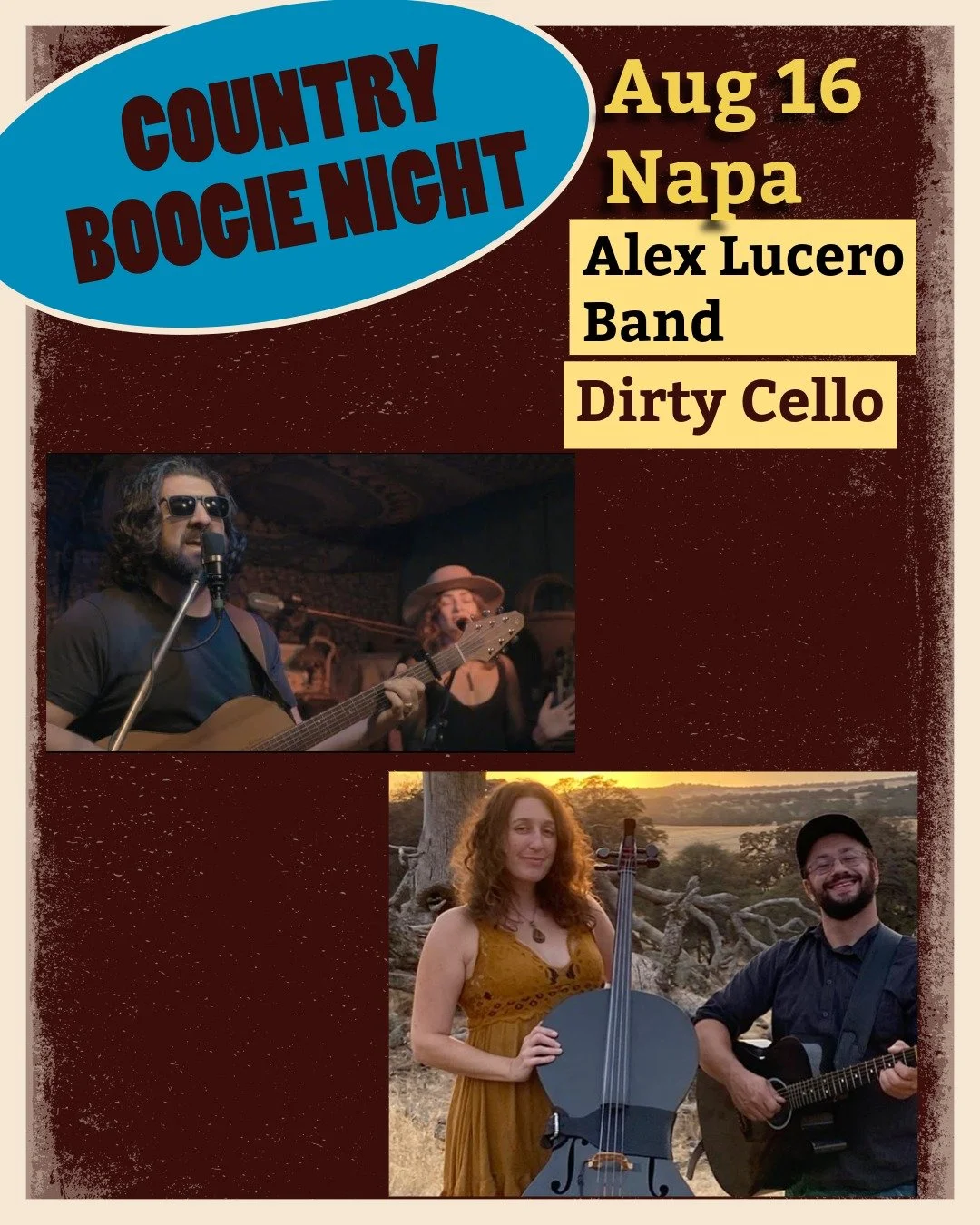 THIS WEEKEND IN NAPA!

Tickets: NotLoudConcerts.com

#napa #napayard #dirtycello #alexluceroband #notloudconcerts