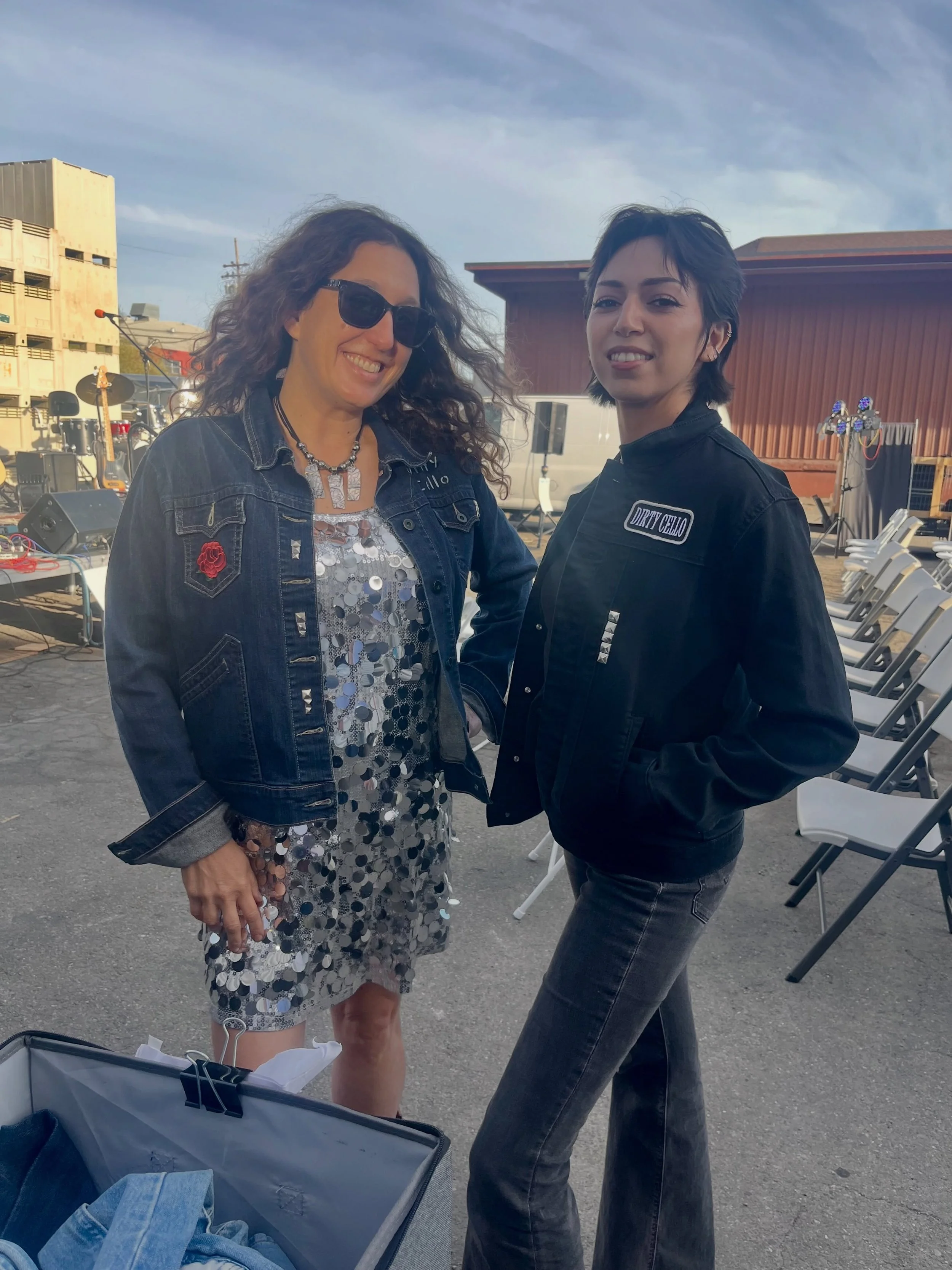 I have a new hobby and never thought I&rsquo;d get into! I&rsquo;m been having fun designing up-cycled denim jackets, complete with roses, Dirty Cello patches, and studs. Each jacket is different and unique. If you want one, I&rsquo;m selling them at