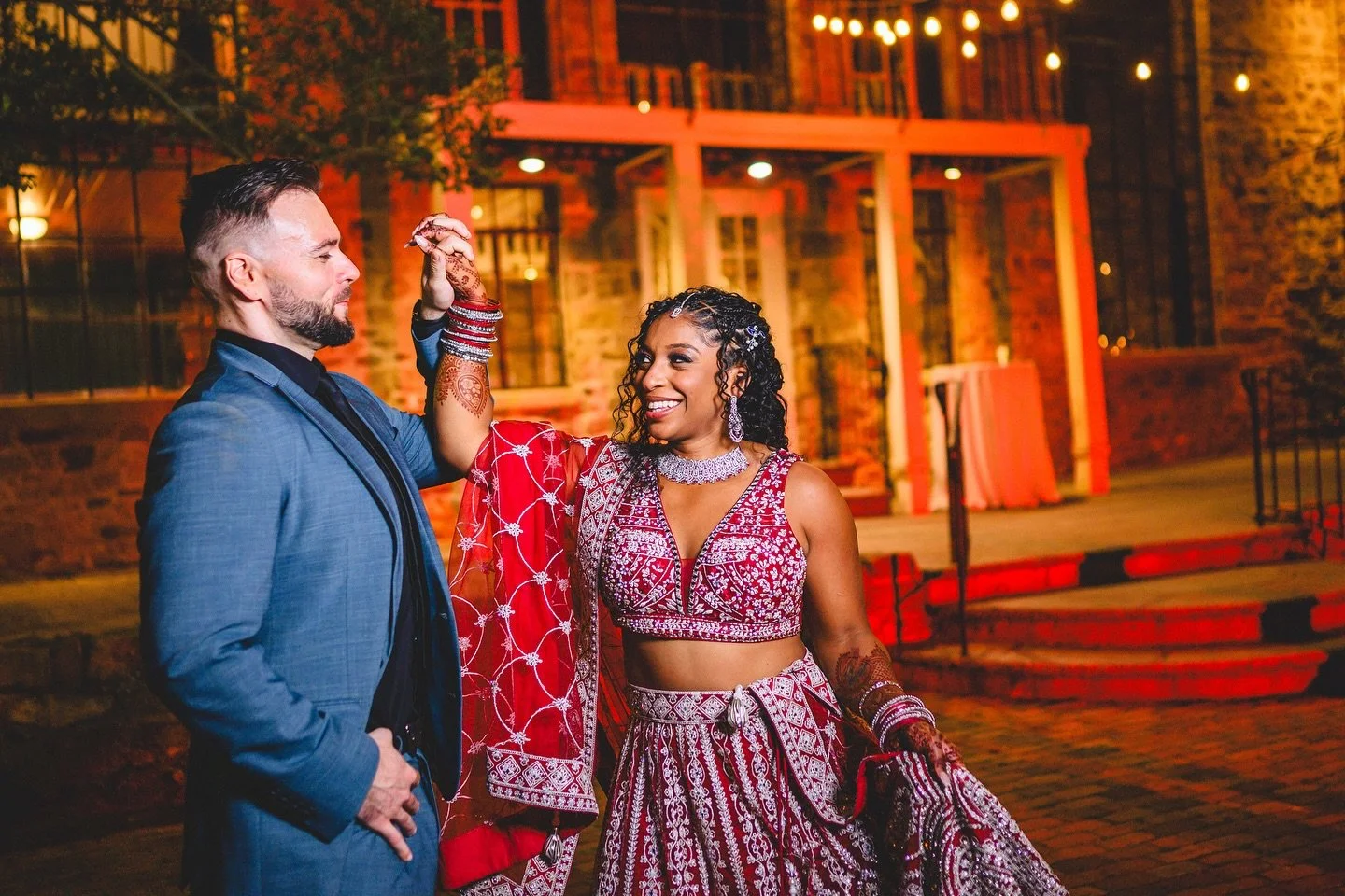 I met Nishat and Ben on a rainy day at Otherworld in Philly for their engagement session. I still remember her introducing herself with a smile, saying her name was like knee shot, and we all laughed.

Their wedding day could not have been more diffe