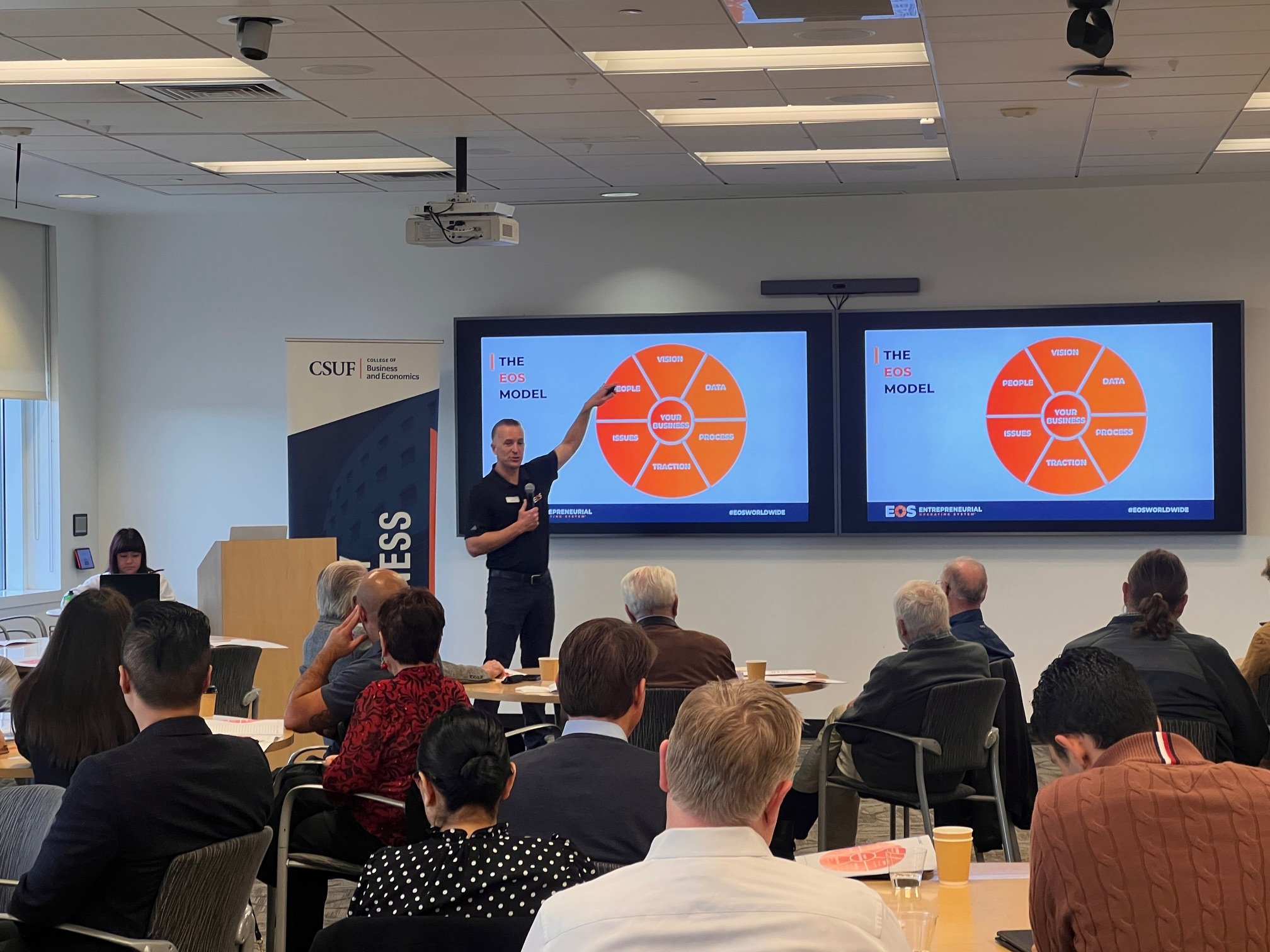 Adam Hill, EOS Implementer and keynote speaker at California State University Fullerton Center for Family Business