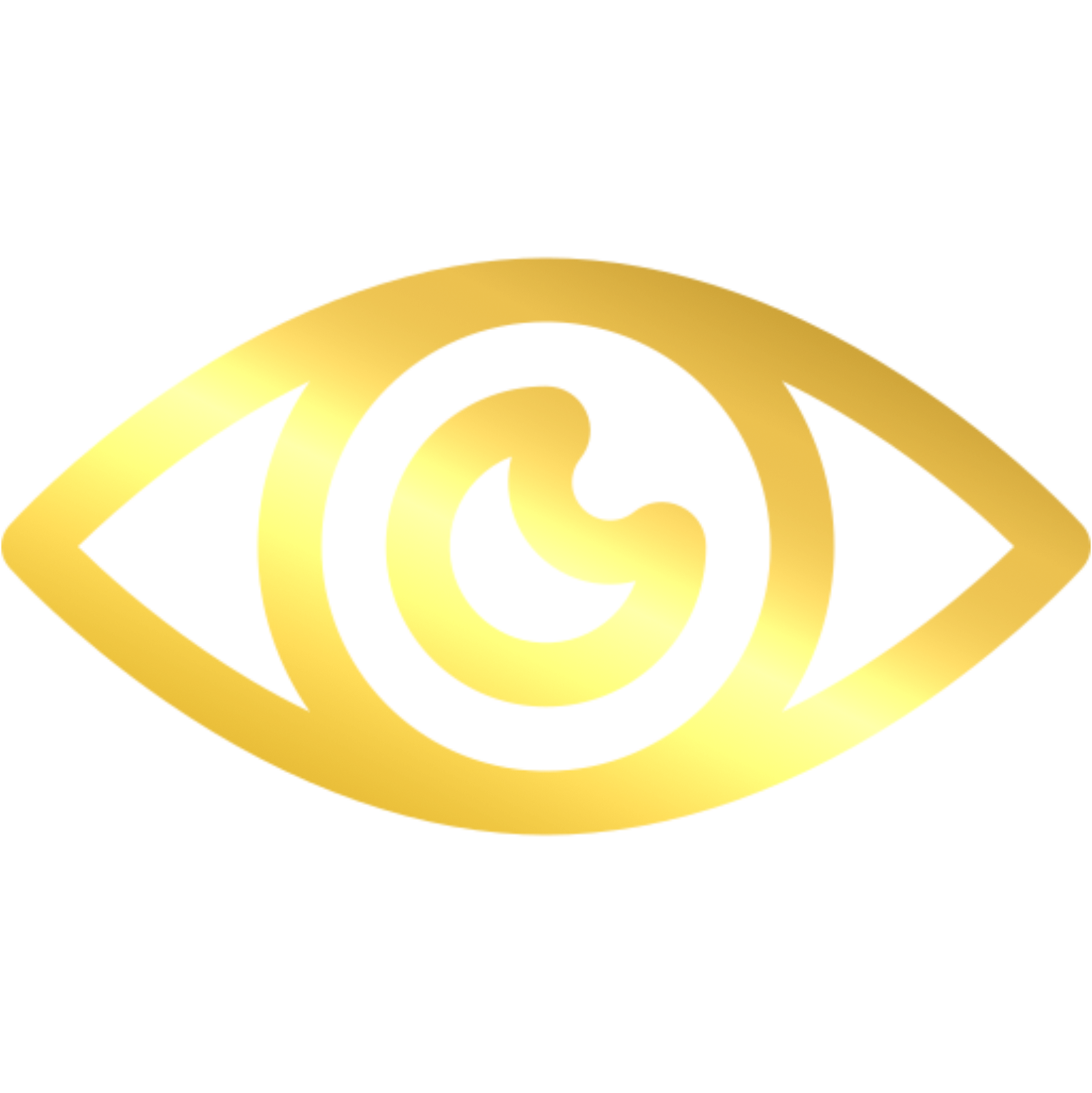 Zoomed-in digital illustration of a yellow eye with a spiral pattern in the iris, set against a black background.
