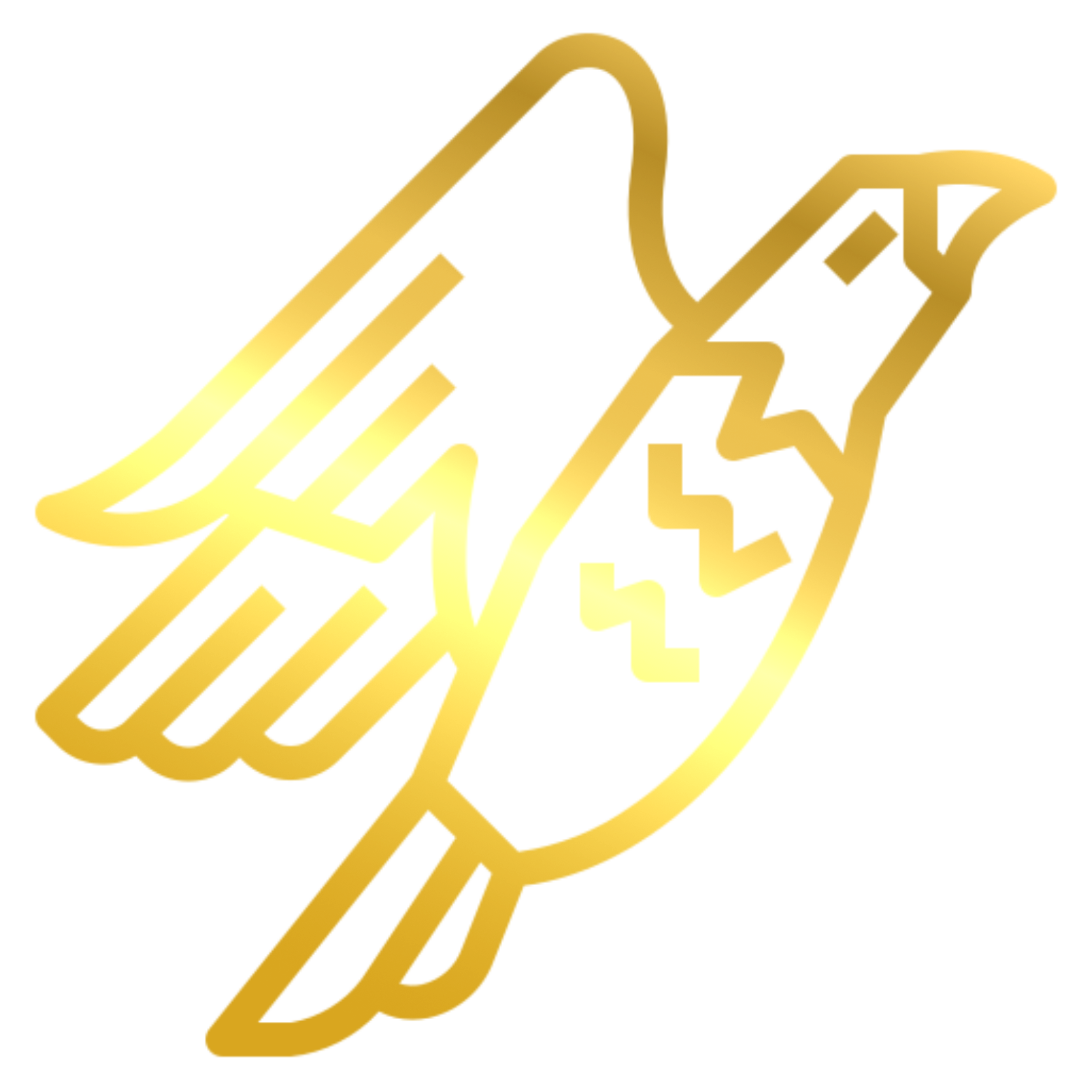 A shiny gold trophy in the shape of a hand giving a thumbs-up.