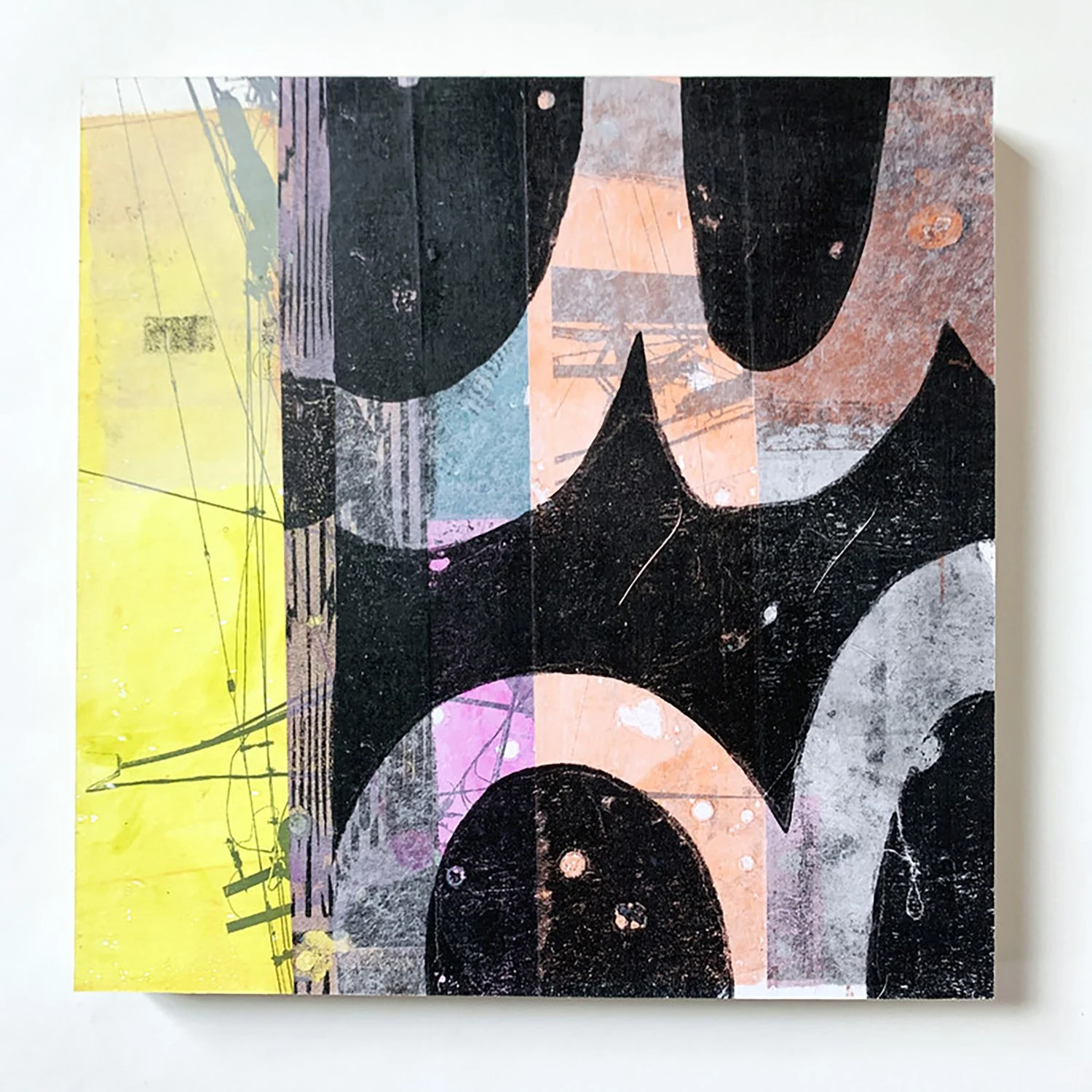 Quatre Jetés, 2021, Collage, 8x8inches