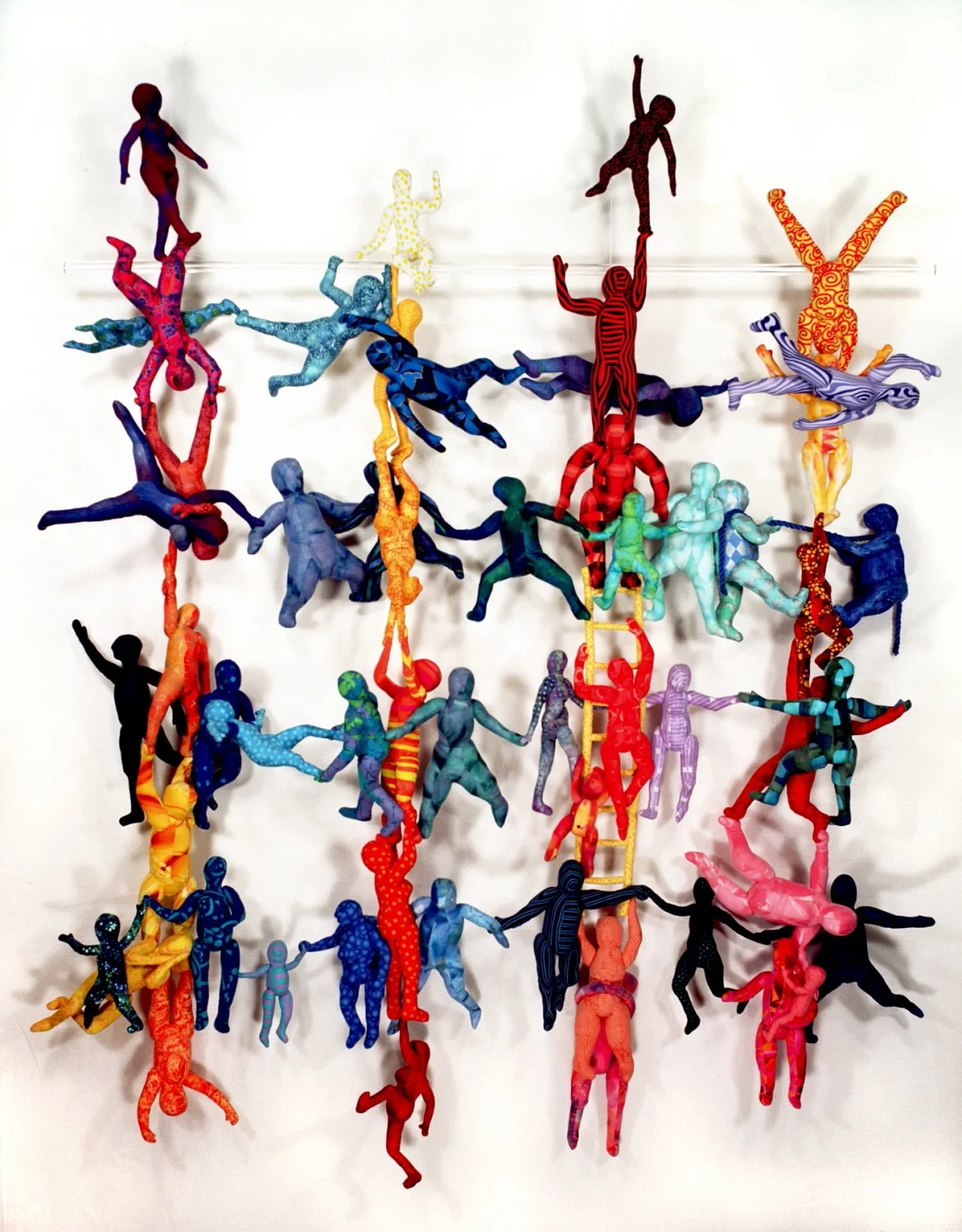 Red Warp/Blue Weft, 60 x 49 x 9