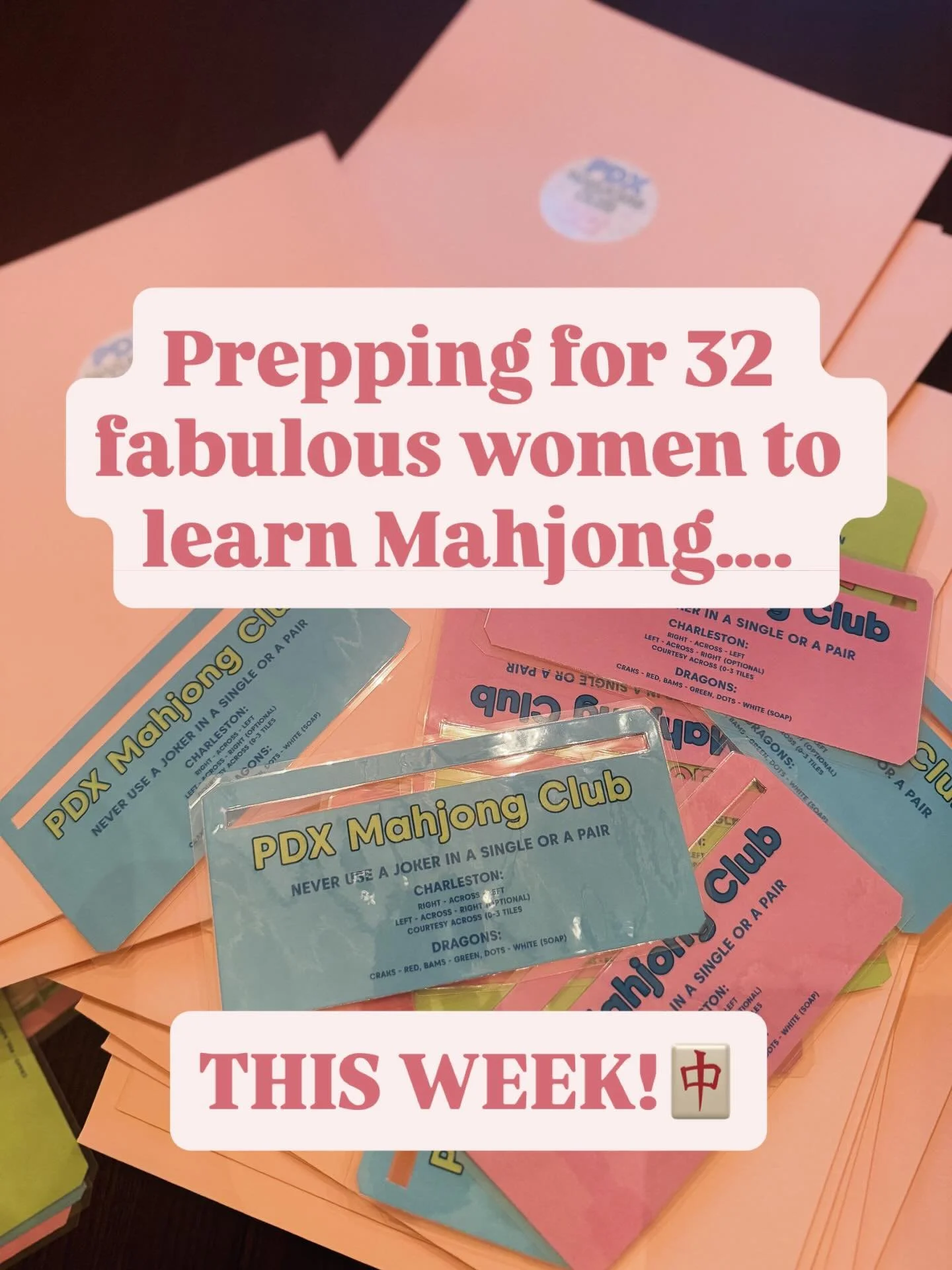 3 nights..32 women&hellip;Let&rsquo;s RACK and ROLL! 🀄️Wow&hellip;the Mahjong wave is spreading across PDX!!! (this timeless game is getting a whole new wave of players!) January is filling up fast so mark your calendars for February!

More dates co