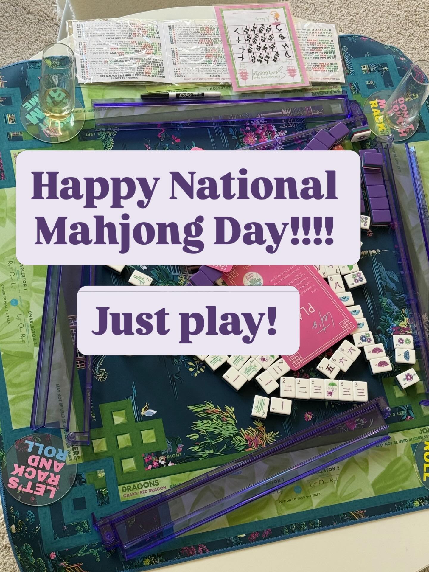 Get your guuuurls, get your tiles and GO PLAY!!!! 
#nationalmahjongday