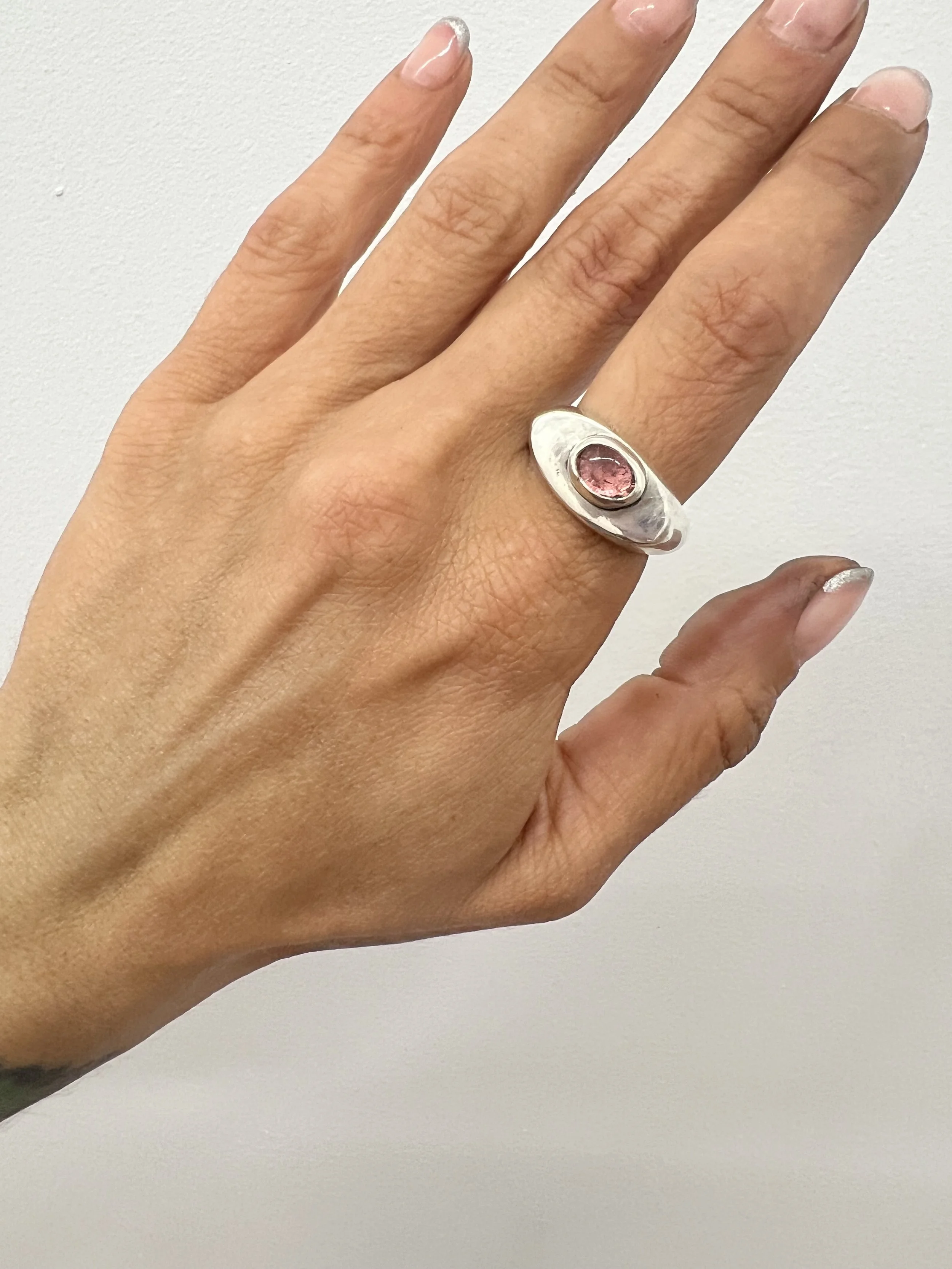 Ra Signet with Pink Tourmaline