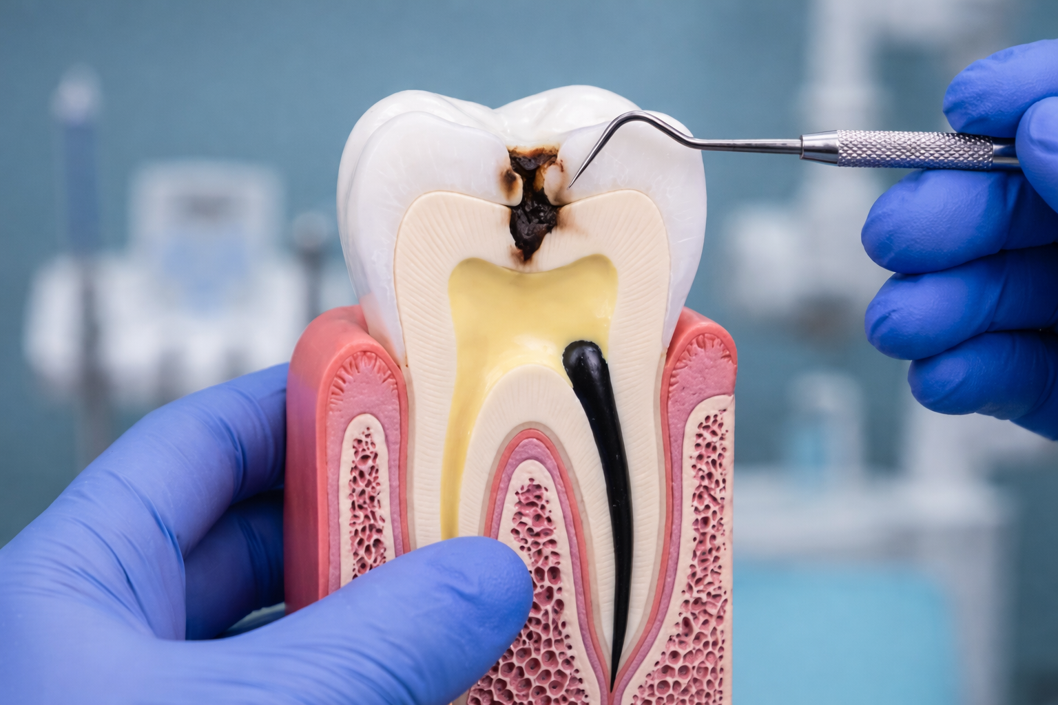 Root canal treatment and dental crown for tooth pain near San Diego border
